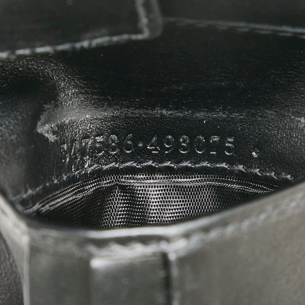 グッチ ロゴ 二つ折り財布 547586 ブラック レザー メンズ GUCCI 【中古】