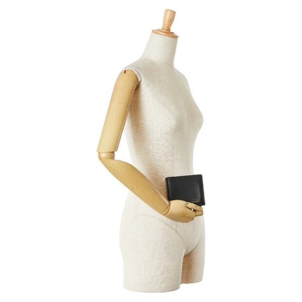 グッチ ロゴ 二つ折り財布 547586 ブラック レザー メンズ GUCCI 【中古】