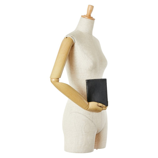 エルメス 手帳カバー ブラック レザー レディース HERMES 【中古】