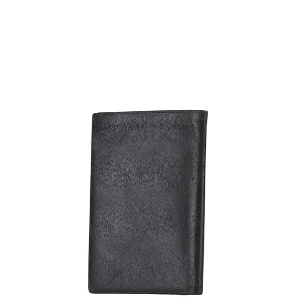 エルメス 手帳カバー ブラック レザー レディース HERMES 【中古】