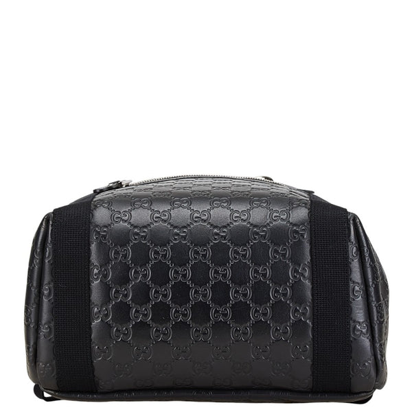 グッチ グッチシマ リュック バックパック 368561 ブラック ラバー レザー レディース GUCCI 【中古】