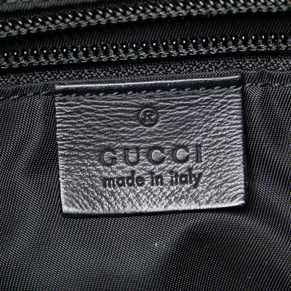 グッチ グッチシマ リュック バックパック 368561 ブラック ラバー レザー レディース GUCCI 【中古】