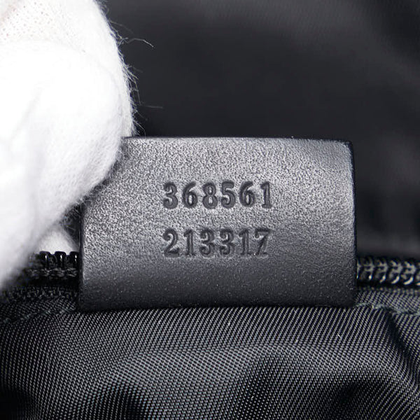 グッチ グッチシマ リュック バックパック 368561 ブラック ラバー レザー レディース GUCCI 【中古】