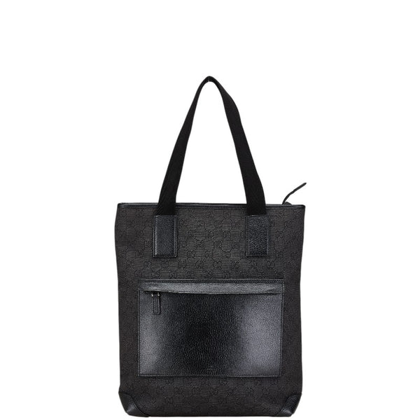 グッチ GGキャンバス トートバッグ ショルダーバッグ 180450 ブラック キャンバス レザー レディース GUCCI 【中古】