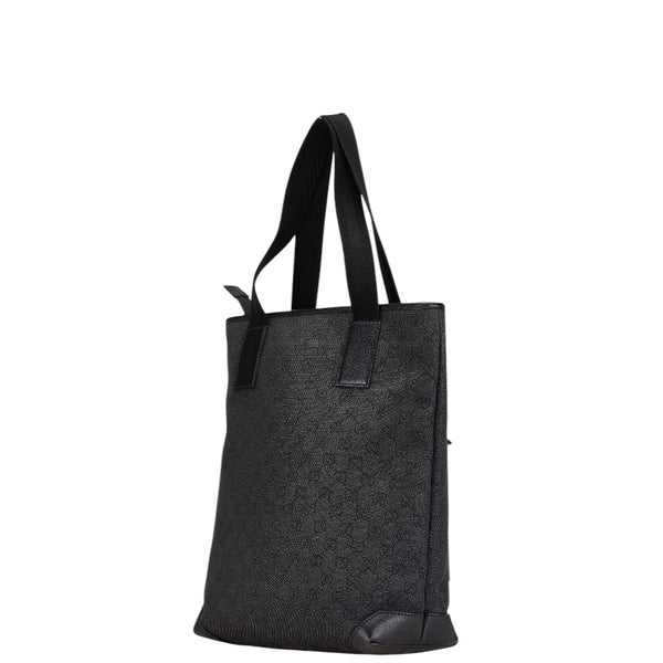 グッチ GGキャンバス トートバッグ ショルダーバッグ 180450 ブラック キャンバス レザー レディース GUCCI 【中古】