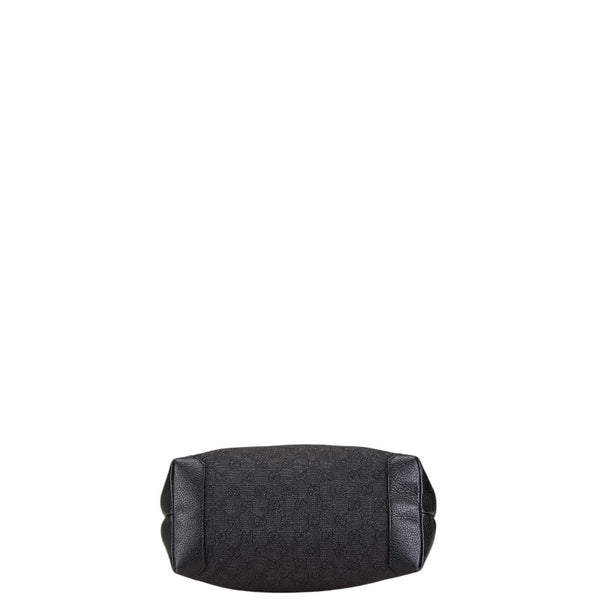 グッチ GGキャンバス トートバッグ ショルダーバッグ 180450 ブラック キャンバス レザー レディース GUCCI 【中古】