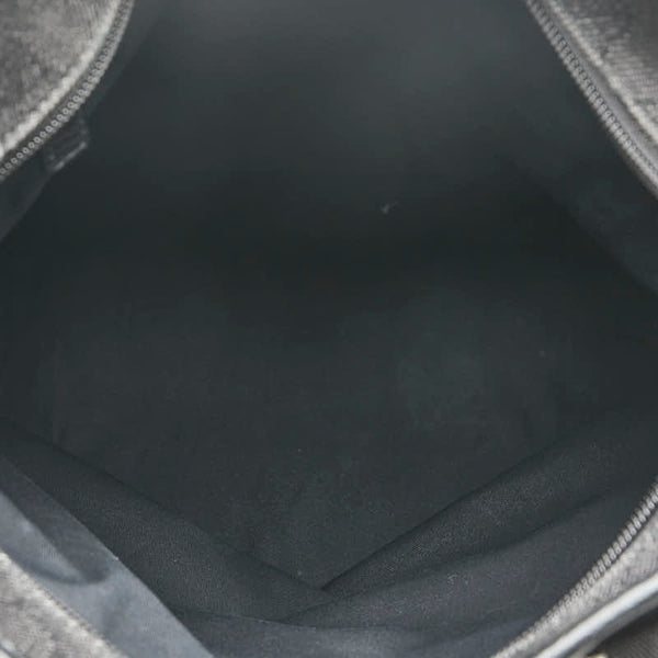 グッチ GGキャンバス トートバッグ ショルダーバッグ 180450 ブラック キャンバス レザー レディース GUCCI 【中古】