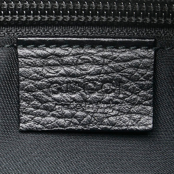 グッチ GGキャンバス トートバッグ ショルダーバッグ 180450 ブラック キャンバス レザー レディース GUCCI 【中古】