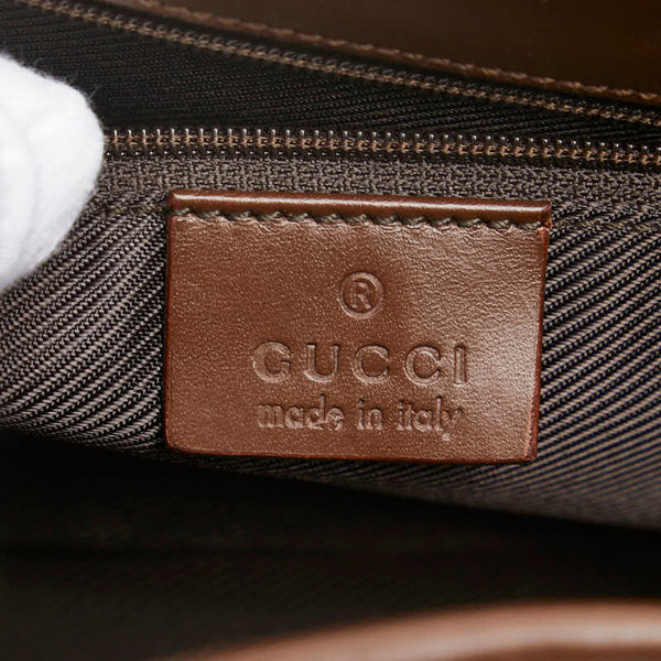 グッチ GGキャンバス ジャッキーライン ハンドバッグ ワンショルダーバッグ 002 1068 ベージュ ブラウン キャンバス レザー レディース GUCCI 【中古】