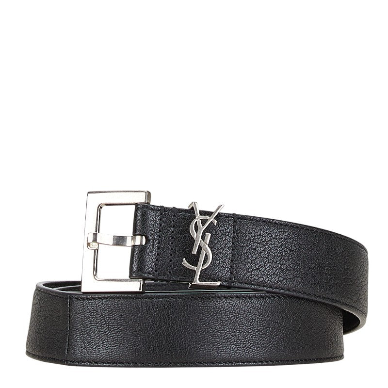 サンローラン カサンドラ ベルト ブラック レザー メンズ SAINT LAURENT 【中古】
