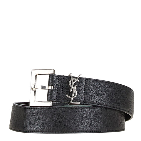サンローラン カサンドラ ベルト ブラック レザー メンズ SAINT LAURENT 【中古】