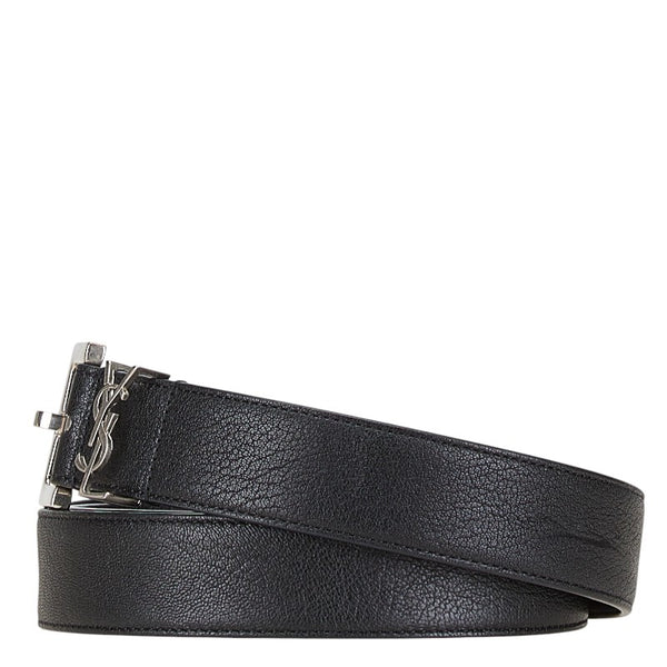 サンローラン カサンドラ ベルト ブラック レザー メンズ SAINT LAURENT 【中古】