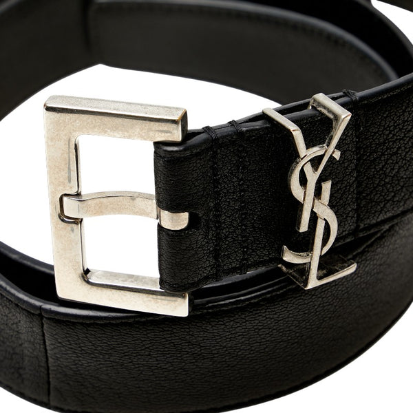 サンローラン カサンドラ ベルト ブラック レザー メンズ SAINT LAURENT 【中古】