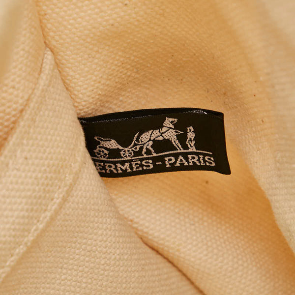 エルメス ボラボラPM ハンドバッグ ベージュ ライトグリーン キャンバス レディース HERMES 【中古】