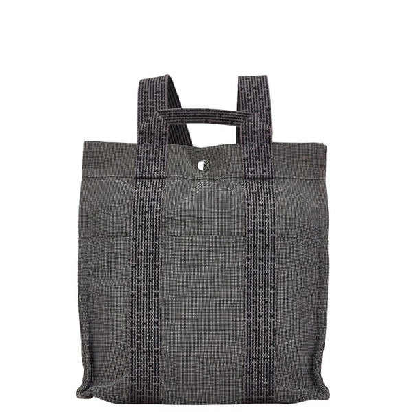 エルメス エールライン アドPM リュック バックパック グレー キャンバス レディース HERMES 【中古】