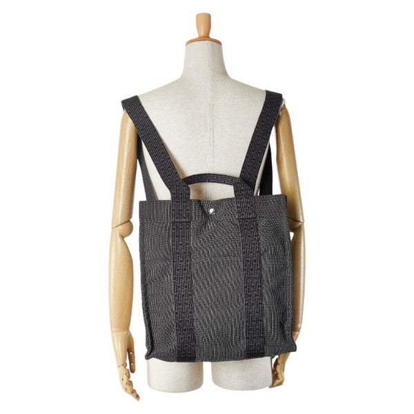 エルメス エールライン アドPM リュック バックパック グレー キャンバス レディース HERMES 【中古】