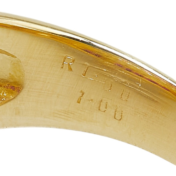 K18YG イエローゴールド ルビー1.00ct ダイヤ1.00ct リング 指輪 レディース 11.5号 【中古】