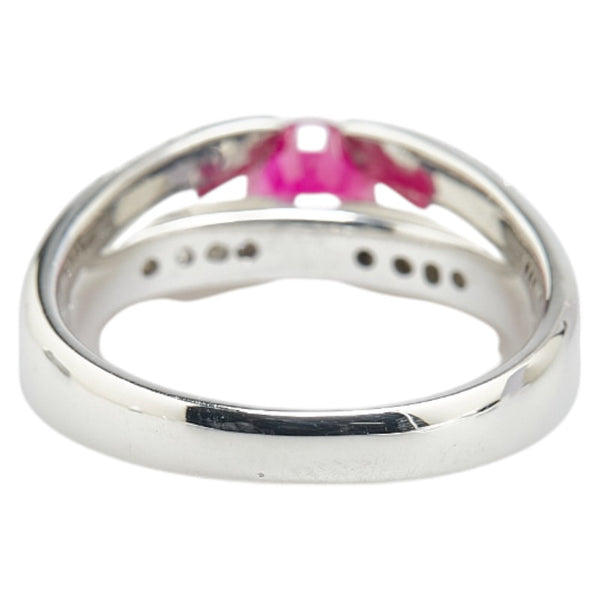 Pt900 プラチナ ルビー1.04ct ダイヤ0.26ct リング 指輪 レディース 10号 【中古】