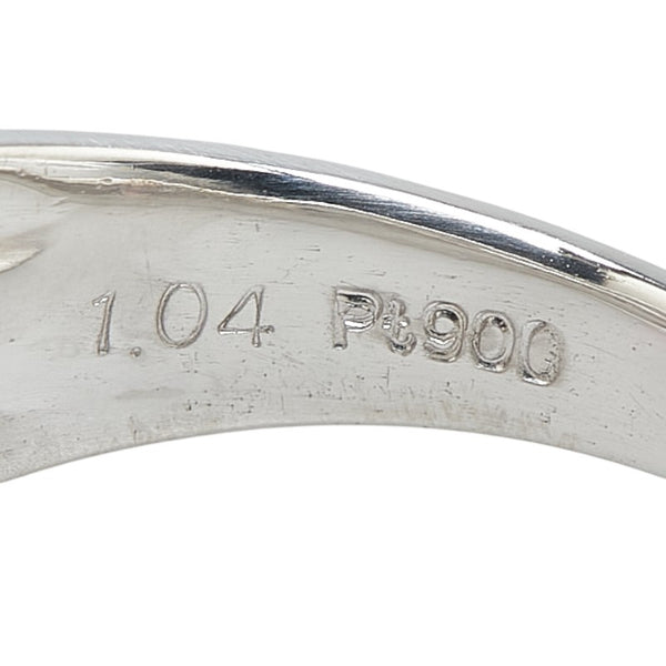 Pt900 プラチナ ルビー1.04ct ダイヤ0.26ct リング 指輪 レディース 10号 【中古】