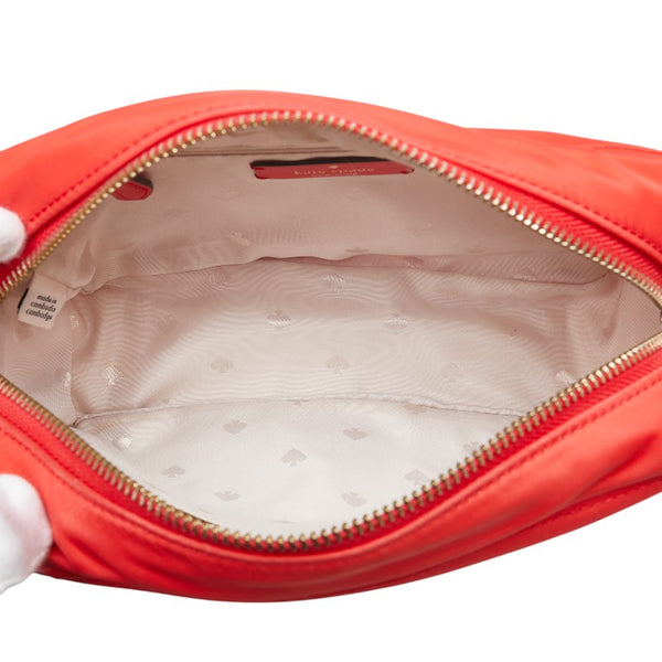 ケイトスペード ショルダーバッグ レッド ナイロン レザー レディース Kate Spade 【中古】