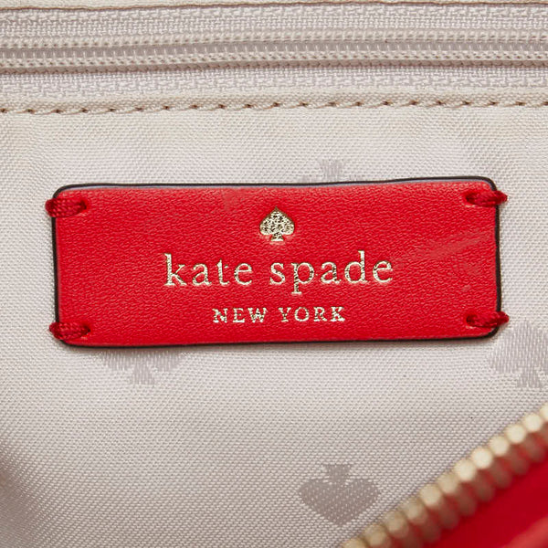 ケイトスペード ショルダーバッグ レッド ナイロン レザー レディース Kate Spade 【中古】