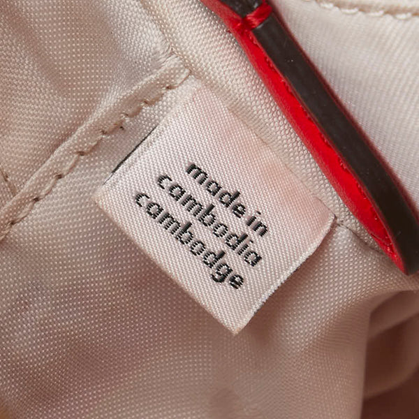 ケイトスペード ショルダーバッグ レッド ナイロン レザー レディース Kate Spade 【中古】