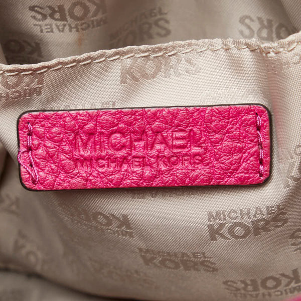 マイケルコース MKロゴ トートバッグ ショルダーバッグ ピンク レザー レディース Michael Kors 【中古】