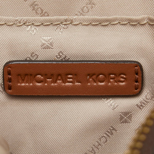 マイケルコース シグネチャー 斜め掛け ショルダーバッグ 35H9GTVC1B ブラウン PVC レザー レディース Michael Kors 【中古】