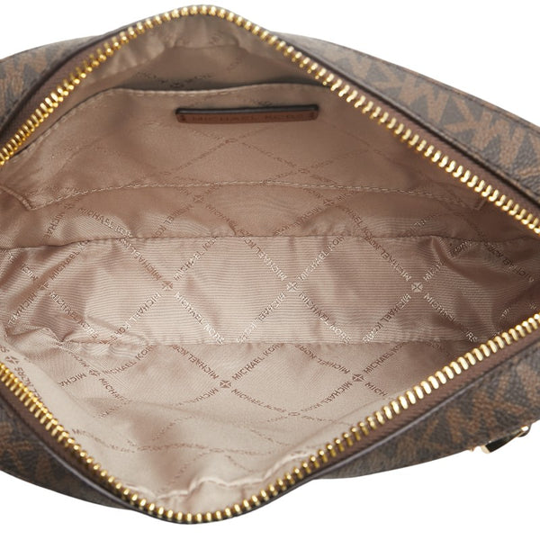 マイケルコース シグネチャー 斜め掛け ショルダーバッグ 35S1GTTC9B ブラウン PVC レザー レディース Michael Kors 【中古】