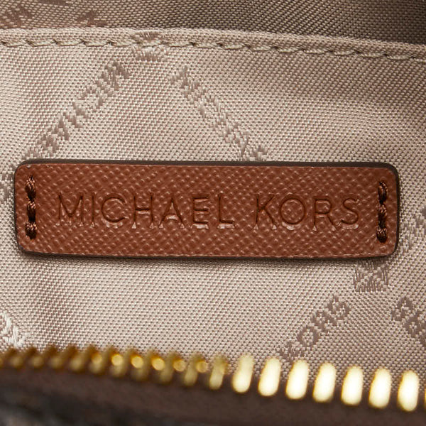 マイケルコース シグネチャー 斜め掛け ショルダーバッグ 35S1GTTC9B ブラウン PVC レザー レディース Michael Kors 【中古】