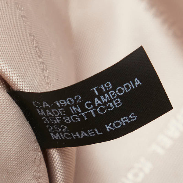 マイケルコース シグネチャー 斜め掛け チェーン ショルダーバッグ 35F8GTTC3B ブラウン PVC レザー レディース Michael Kors 【中古】