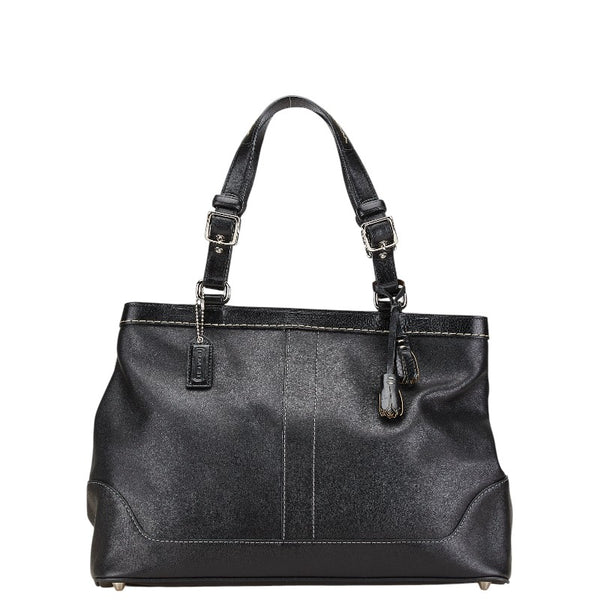 コーチ ハンドバッグ 7468 ブラック レザー レディース COACH 【中古】