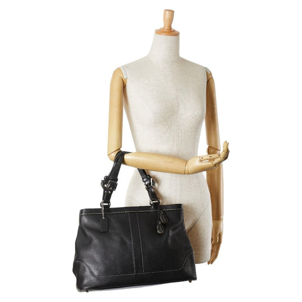 コーチ ハンドバッグ 7468 ブラック レザー レディース COACH 【中古】