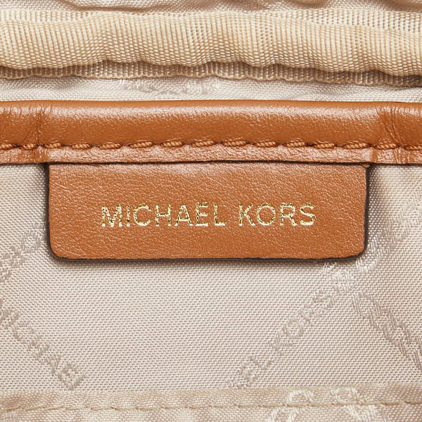 マイケルコース MKシグネチャー ショルダーバッグ ブラウン PVC レザー レディース Michael Kors 【中古】