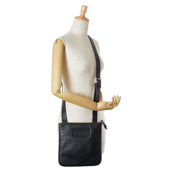 アルマーニ ショルダーバッグ ブラック レザー レディース ARMANI 【中古】