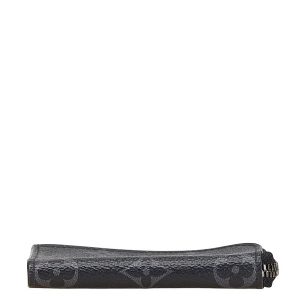 ルイ ヴィトン モノグラム エクリプス ポルトモネ ジュール コインケース 小銭入れ M63536 ブラック PVC レザー レディース LOUIS VUITTON 【中古】