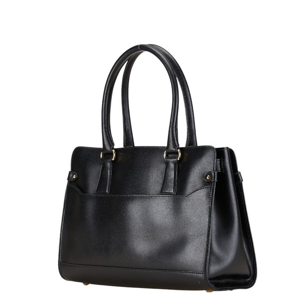 サルヴァトーレフェラガモ ガンチーニ ハンドバッグ ブラック レザー レディース Salvatore Ferragamo 【中古】