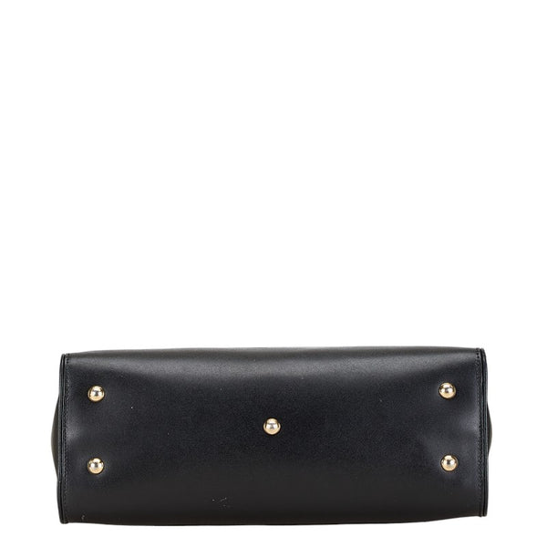 サルヴァトーレフェラガモ ガンチーニ ハンドバッグ ブラック レザー レディース Salvatore Ferragamo 【中古】