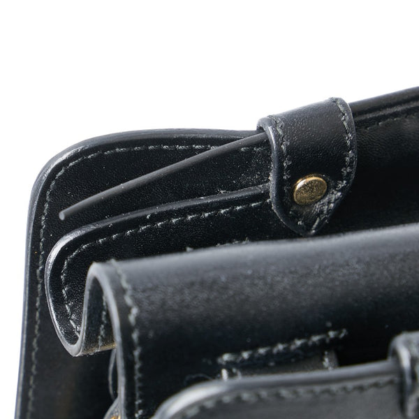 サルヴァトーレフェラガモ ガンチーニ ハンドバッグ ブラック レザー レディース Salvatore Ferragamo 【中古】