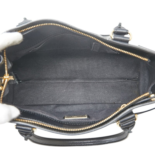 サルヴァトーレフェラガモ ガンチーニ ハンドバッグ ブラック レザー レディース Salvatore Ferragamo 【中古】