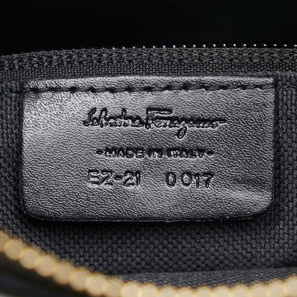 サルヴァトーレフェラガモ ガンチーニ ハンドバッグ ブラック レザー レディース Salvatore Ferragamo 【中古】