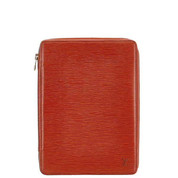 ルイ ヴィトン エピ 手帳カバー ブックカバー ケニアブラウン レザー レディース LOUIS VUITTON 【中古】