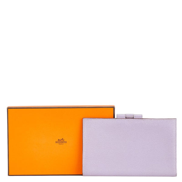 エルメス アジャンダヴィジョン 手帳カバー リラ ライトパープル シェーブル レディース HERMES 【中古】