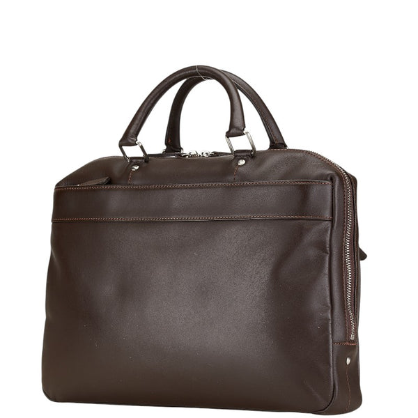 バーバリー ビジネスバッグ ブリーフケース 書類カバン ブラウン ナイロン レザー メンズ BURBERRY 【中古】