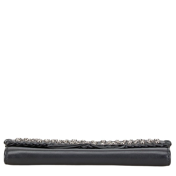 サルヴァトーレフェラガモ リボン 長財布 ブラック レザー レディース Salvatore Ferragamo 【中古】