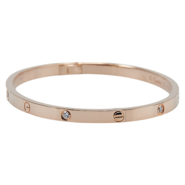 カルティエ ラブブレスレットSM 6Pダイヤ ブレスレット CRB6047616 K18PG ピンクゴールド レディース CARTIER 【中古】