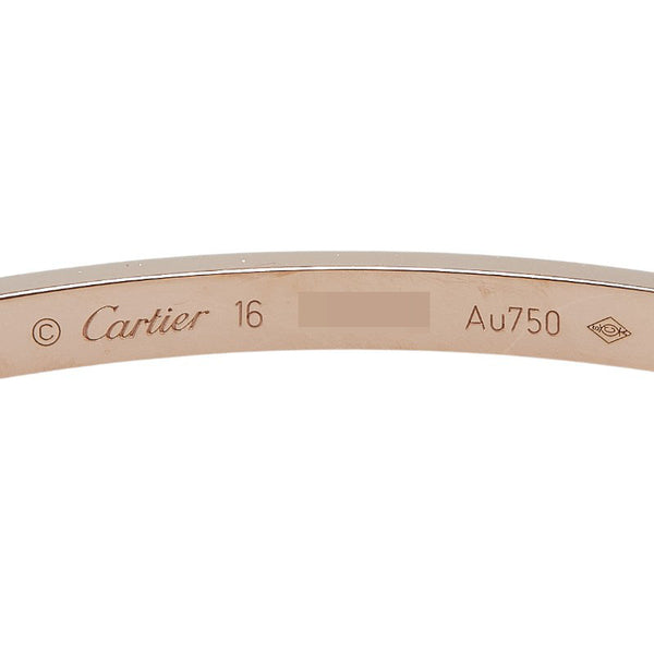 カルティエ ラブブレスレットSM 6Pダイヤ ブレスレット CRB6047616 K18PG ピンクゴールド レディース CARTIER 【中古】