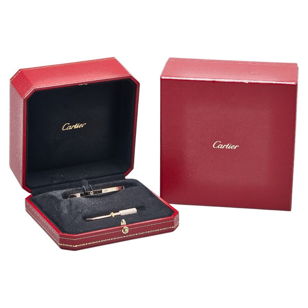 カルティエ ラブブレスレットSM 6Pダイヤ ブレスレット CRB6047616 K18PG ピンクゴールド レディース CARTIER 【中古】