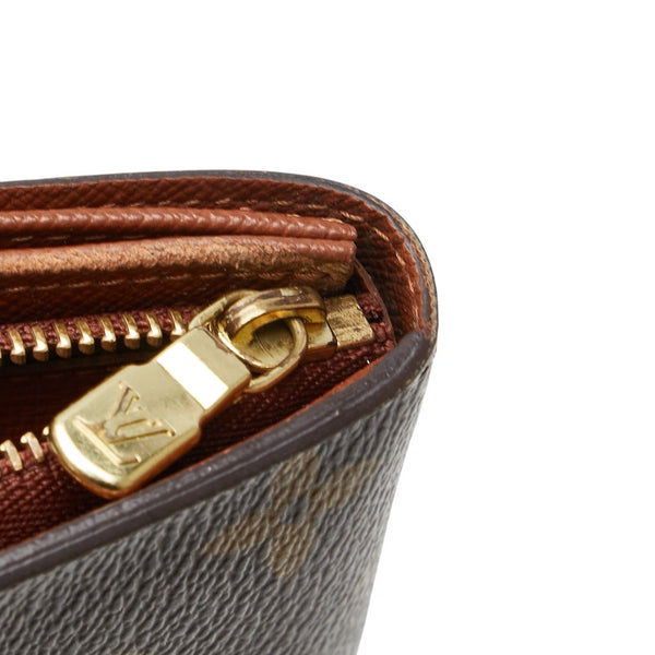ルイ ヴィトン モノグラム ポルトフォイユ トレゾール 二つ折り財布 M61736 ブラウン PVC レザー レディース LOUIS VUITTON 【中古】