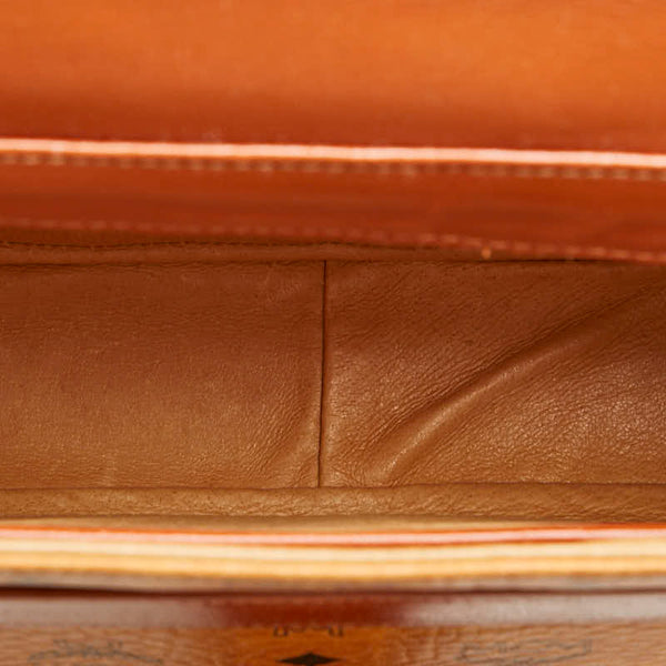 エム シー エム ヴィセトス ロゴグラム ショルダーバッグ ブラウン PVC レザー レディース MCM 【中古】